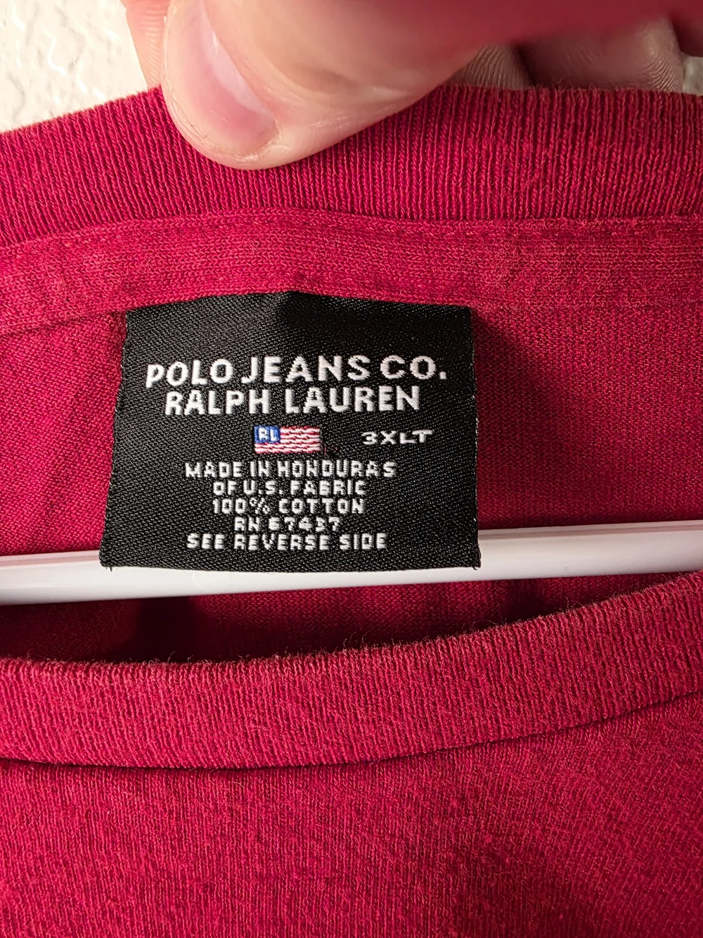 Polo by Ralph Lauren Bright Red Crewneck Long Sleeve Tee